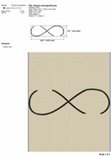 Load image into Gallery viewer, Machine Embroidery Design for Valentine, Infinity Sign Monogram Frame-Kraftygraphy
