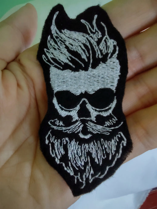 Hipster skull machine embroidery designs-Kraftygraphy