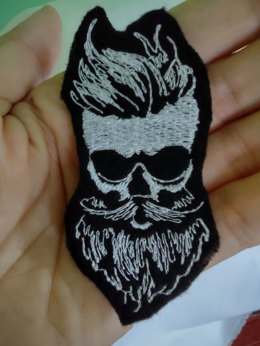 Hipster skull machine embroidery designs-Kraftygraphy