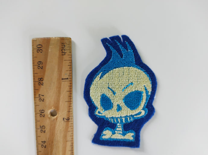 Funny and cute skull embroidery design for patches-Kraftygraphy