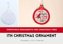 Load image into Gallery viewer, Ith Christmas Ornament Embroidery Designs , I Have an Angel Dad, Memorial Embroidery Patterns-Kraftygraphy
