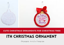 Load image into Gallery viewer, In the hoop Christmas ornaments embroidery designs, Snowflakes are kisses from heaven-Kraftygraphy
