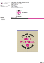Load image into Gallery viewer, Anti Valentine Embroidery Sign Embroidery Designs, Single Awareness Day Embroidery Patterns, Anti Valentine Quotes Embroidery, Funny Hate Valentine&#39;s Day Pes Files,-Kraftygraphy

