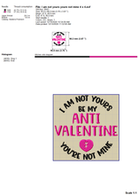 Load image into Gallery viewer, Anti Valentine Embroidery Sign Embroidery Designs, Single Awareness Day Embroidery Patterns, Anti Valentine Quotes Embroidery, Funny Hate Valentine&#39;s Day Pes Files,-Kraftygraphy
