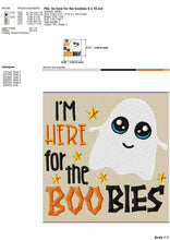 Load image into Gallery viewer, $1.00 machine embroidery designs Baby Bib Halloween Machine Embroidery Designs - I’m Here for the Boo Bies-Kraftygraphy
