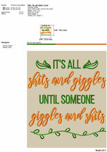 Load image into Gallery viewer, Shits and Giggles Machine Embroidery Designs, Funny Bathroom Embroidery Sayings, Hilarious Toilet Embroidery Patterns, Half Bath Embroidery Files-Kraftygraphy
