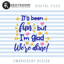 Load image into Gallery viewer, Senior Machine Embroidery Deasigns, Funny Graduation Embroidery Sayings, End of School Embroidery Patterns, Hearts Pes Files, Arrow Hus File-Kraftygraphy

