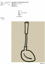 Load image into Gallery viewer, Ladle kitchen embroidery design for machine-Kraftygraphy
