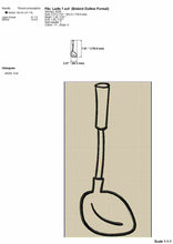 Load image into Gallery viewer, Ladle kitchen embroidery design for machine-Kraftygraphy
