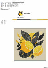 Load image into Gallery viewer, Kitchen Towel Machine Embroidery Designs With Lemons Arrangement in Mid Century Style, Trendy Pes Embroidery Files, Dish Towel, Tea Towels-Kraftygraphy
