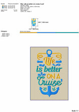 Load image into Gallery viewer, Cruise Life Machine Embroidery Designs-Kraftygraphy
