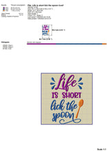 Load image into Gallery viewer, Funny kitchen embroidery patterns - lick the spoon-Kraftygraphy

