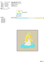 Load image into Gallery viewer, Cute Angel Embroidery Designs, Angel Kid Embroidery Patterns, Angel Girl Embroidery Files, Heaven Embroidery Fill Stitch, Church Embroidery, Religious Embroidery, Cartoon Angel Embroidery-Kraftygraphy
