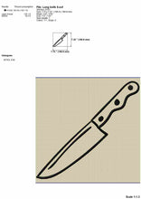 Load image into Gallery viewer, Knife Kitchen embroidery design-Kraftygraphy
