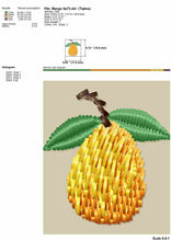 Load image into Gallery viewer, Mango embroidery design, 9 sizes, fill stitch-Kraftygraphy
