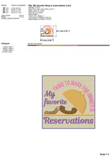 Load image into Gallery viewer, Funny kitchen embroidery designs - Favorite reservation-Kraftygraphy
