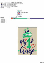 Load image into Gallery viewer, My First Cruise Machine Embroidery Designs-Kraftygraphy
