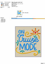 Load image into Gallery viewer, Cruise Mode Machine Embroidery Designs-Kraftygraphy
