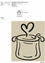 Load image into Gallery viewer, Cooking pot kitchen embroidery design-Kraftygraphy
