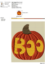 Load image into Gallery viewer, $1.00 Machine Embroidery Designs, Halloween Pumpkin Embroidery Patterns, Fall Pes Machine Embroidery Designs, Cute Mini Pumpkin Embroidery Files, Pumpkin Boo Decoration Patch-Kraftygraphy
