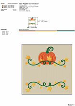 Load image into Gallery viewer, Pumpkin Frame Embroidery Designs, Pumpkin Towel Embroidery Designs, Pumpkin Monogram Embroidery Design-Kraftygraphy
