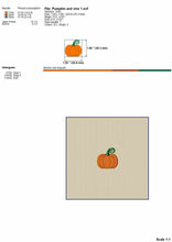 Load image into Gallery viewer, Mini Pumpkin Embroidery Design, Fall Machine Embroidery Patterns, Thanksgiving Embroidery Ideas,-Kraftygraphy
