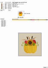 Load image into Gallery viewer, Mini Pumpkin Embroidery Design, Floral Pumpkin Embroidery Designs, Fall Embroidery Pes Files-Kraftygraphy
