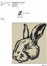 Load image into Gallery viewer, Bunny Beauty: Adorable Bunny Face Embroidery Design for Animal Projects-Kraftygraphy

