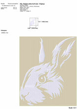 Load image into Gallery viewer, Snowy Sweetheart: White Bunny Face Embroidery Design for Animal Kingdom Projects-Kraftygraphy
