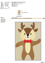 Load image into Gallery viewer, Reindeer Face Embroidery Designs, Cute Reindeer Embroidery Patterns, Christmas Embroidery Files, Kids Christmas Embroidery,-Kraftygraphy
