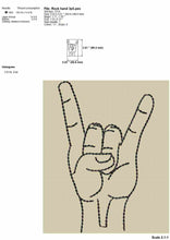 Load image into Gallery viewer, Rock hand embroidery design for machine-Kraftygraphy
