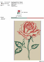 Load image into Gallery viewer, Rose Flower Embroidery Designs in Sketch Style for Machine Embroidery Projects-Kraftygraphy
