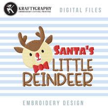 Load image into Gallery viewer, Reindeer Face Embroidery Designs, Christmas Embroidery Patterns for Kids, Cute Reindeer Embroidery Files, Reindeer Head Pes File, Cartoon Embroidery Jef Files, Reindeer With Antlers Embroidery Dst Files-Kraftygraphy
