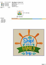 Load image into Gallery viewer, Family Trip Machine Embroidery Designs, Cruise Embroidery Patterns-Kraftygraphy
