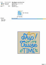 Load image into Gallery viewer, Cruise Time Machine Embroidery Designs, Cruise Embroidery Sayings-Kraftygraphy
