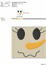 Load image into Gallery viewer, $1.00 Snowman face embroidery design for girls-Kraftygraphy
