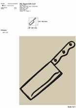 Load image into Gallery viewer, Meat knife kitchen embroidery designs-Kraftygraphy
