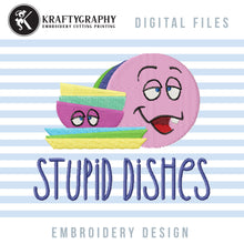 Load image into Gallery viewer, Funny kitchen embroidery designs for dish towels-Kraftygraphy
