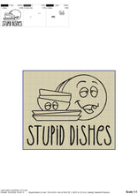 Load image into Gallery viewer, Funny kitchen embroidery designs for dish towels-Kraftygraphy
