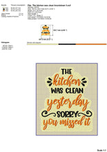 Load image into Gallery viewer, Funny dish towels embroidery designs for machine - kitchen clean-Kraftygraphy

