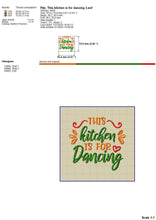 Load image into Gallery viewer, Funny kitchen embroidery design for machine - kitchen for dancing-Kraftygraphy
