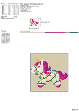 Load image into Gallery viewer, Cute Christmas Unicorn Machine Embroidery Designs, Christmas Lights Embroidery Patterns, Baby Girl Christmas Embroidery Files, Baby Bibs Embroidery, Baby Bodysuits Embroidery, Girl Shirt Embroidery, Girl Christmas Pajama Embroidery-Kraftygraphy
