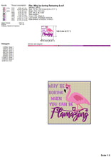 Load image into Gallery viewer, Flamingo Machine Embroidery Designs, Tropical Embroidery Patterns, Pink Flamingo Embroidery Sayings, Summer Pes Files, Cute Bird Jef-Kraftygraphy
