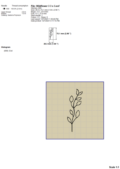 Wildflower Embroidery Designs, Floral Borders Embroidery Patterns, Flower Outline Pes Files, Simple Flowers Embroidery Files, Easy Flowers Jef Files, Daisy Hus Files, Small Flowers, Mini Flowers, Embroidery Bundle, Ith Embroidery, Cute Flowers-Kraftygraphy