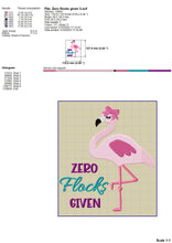 Load image into Gallery viewer, Funny Flamingo Machine Embroidery Designs, Sarcastic Embroidery Sayings, Summer Bird Embroidery Patterns, Tropical Pes Files, Pink Flamingo-Kraftygraphy
