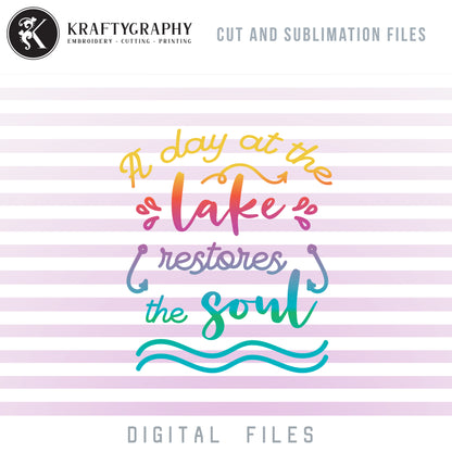 Lake SVG Bundle, Lake Clipart, Lake House Vector, Lake House Sign Sayings, Fishing SVG Images, Camping Quotes SVG, Mountain Camping SVG, Summer Shirt SVG,-Kraftygraphy