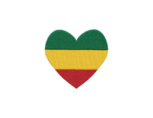Load image into Gallery viewer, African embroidery designs - Heart with African colors embroidery designs - fill stitch for machine embroidery-Kraftygraphy
