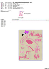 Load image into Gallery viewer, Tropical Flamingo Machine Embroidery Sayings, Pink Flamingo Embroidery Designs, Bird Embroidery Patterns, Summer Embroidery Pes Files-Kraftygraphy
