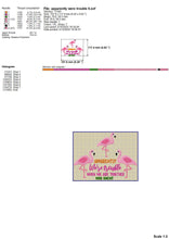 Load image into Gallery viewer, Funny Flamingo Machine Embroidery Designs for Shirts, Summer Embroidery Sayings for Friends, Girls Embroidery Patterns, Tropical Pes Files-Kraftygraphy
