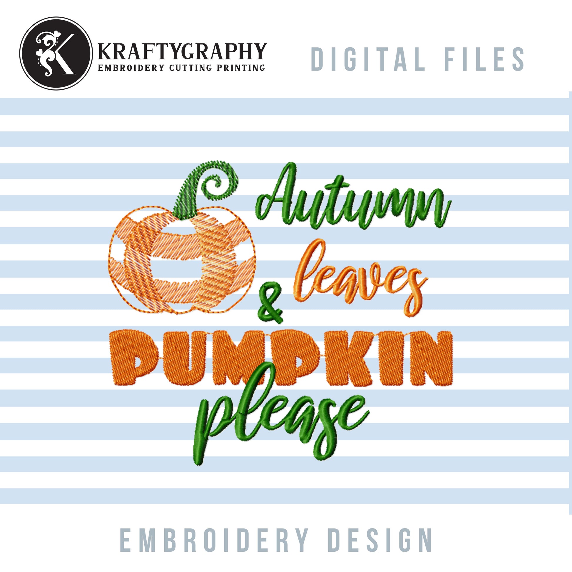 Halloween Embroidery Designs Bundle – Fall Machine Embroidery Patterns with Pumpkin Sayings-Kraftygraphy